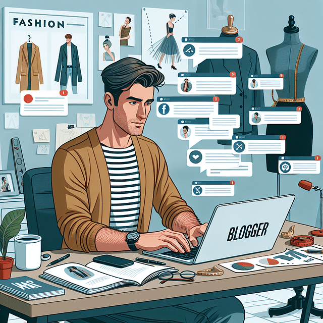 fashion blogger engaging with audience on social media