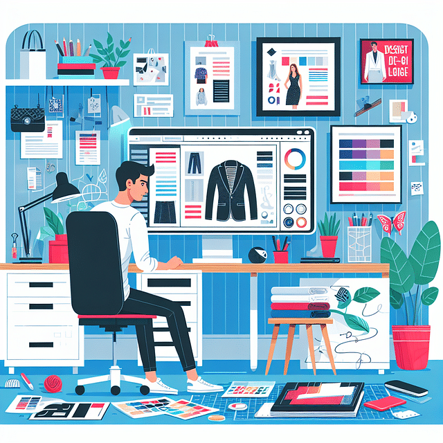 fashion blogger customizing a blog design