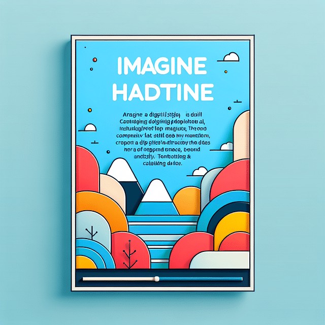 creative headline on a digital display