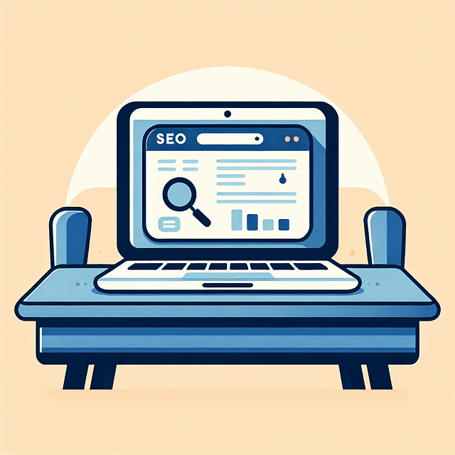 SEO keyword research on laptop screen