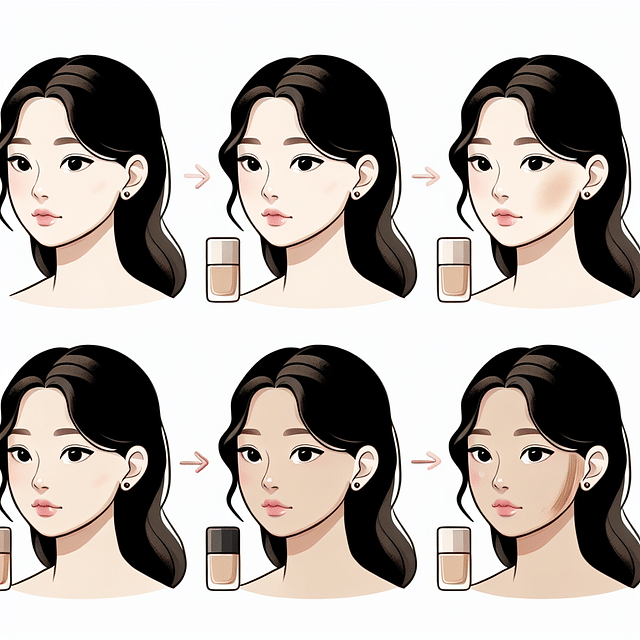 timelapse of foundation wear test on skin