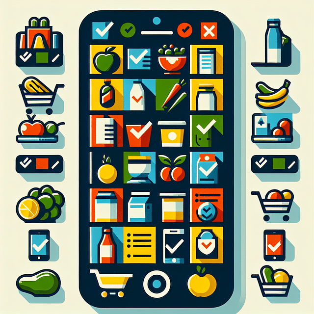 organized grocery shopping list