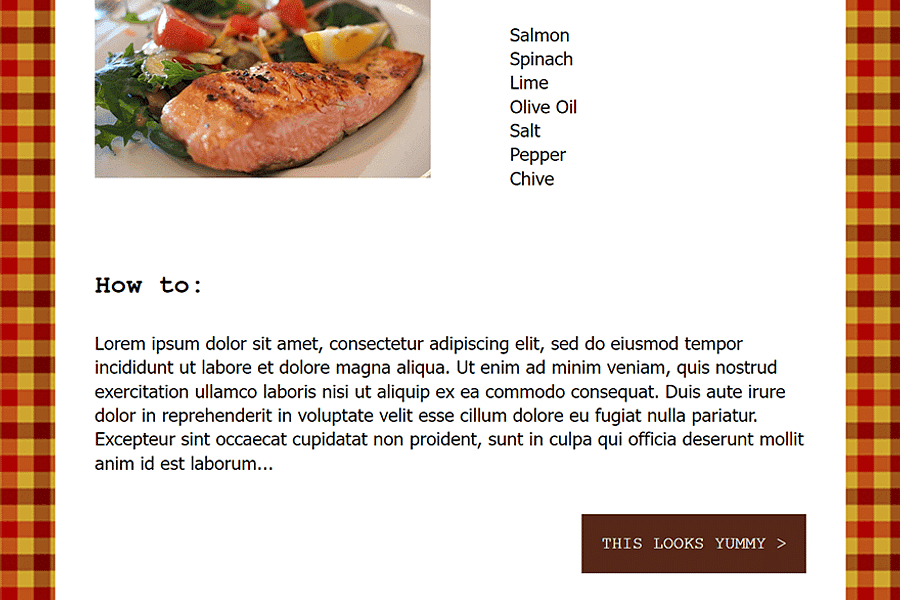 food blog newsletter