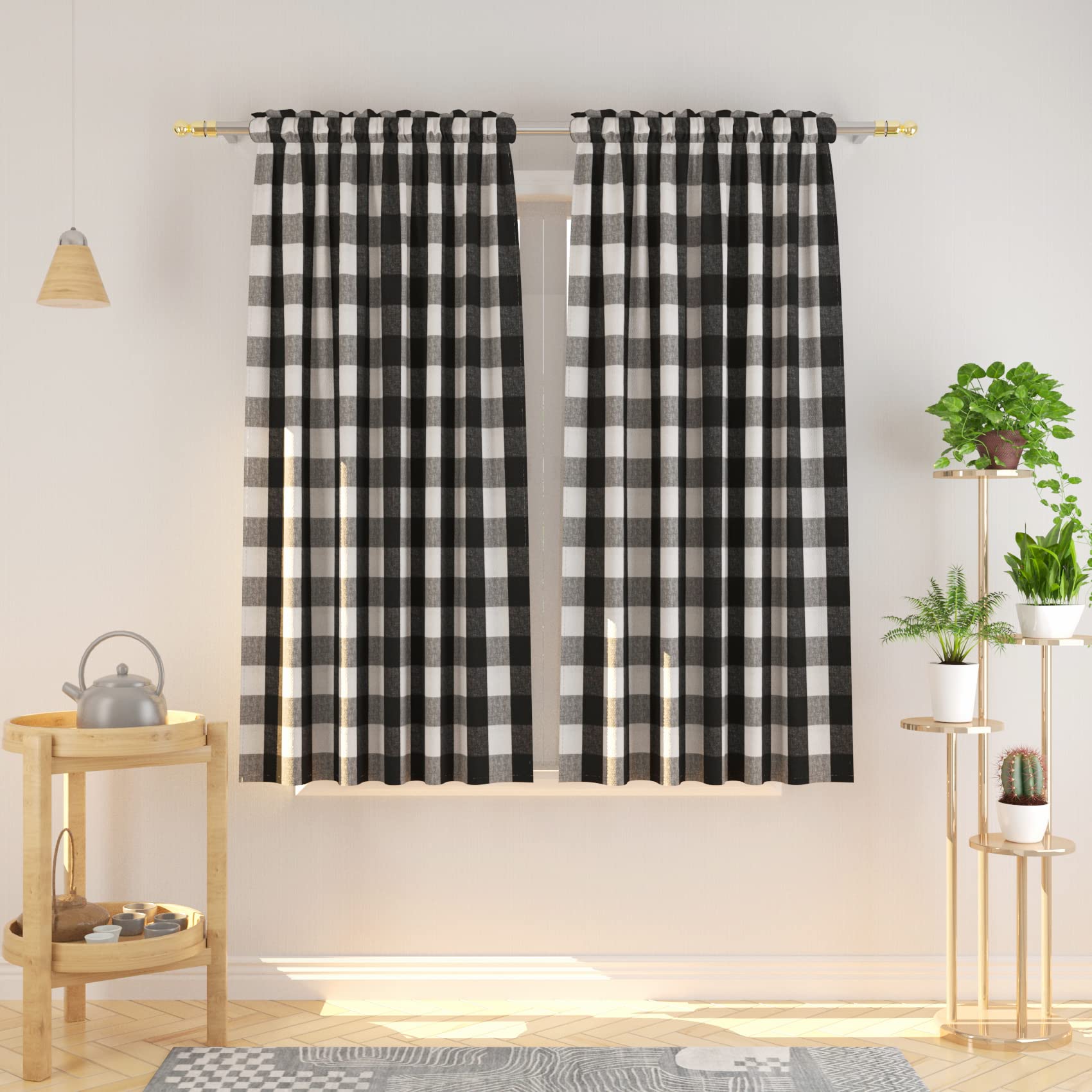 Gingham curtains