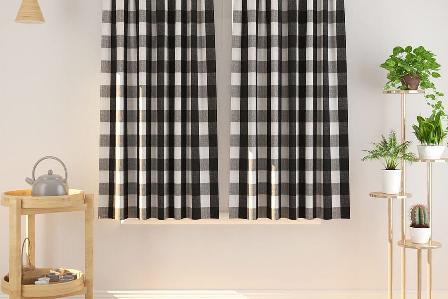 Gingham curtains
