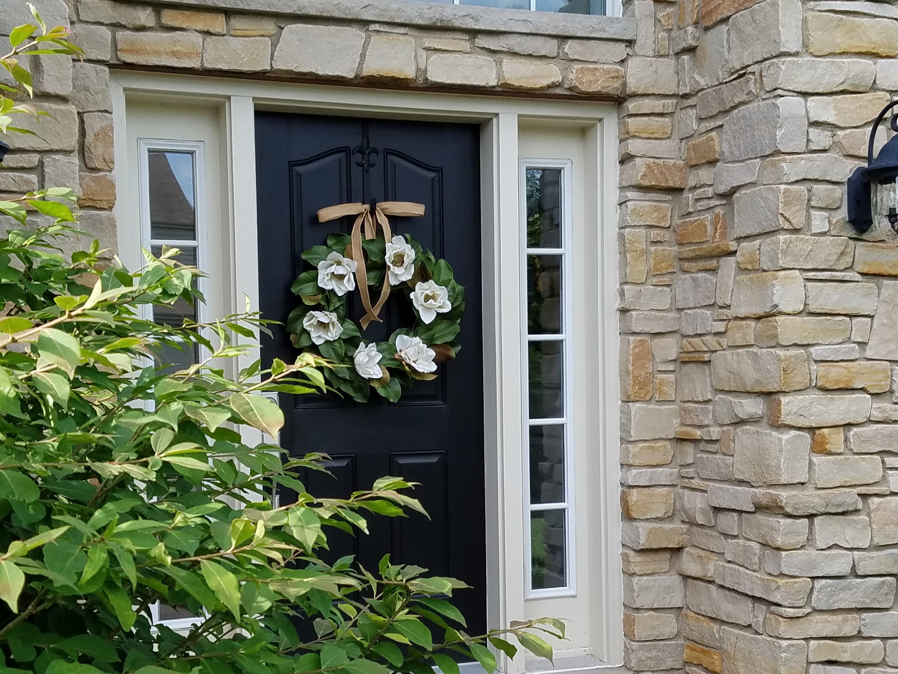 Magnolia wreath for front door