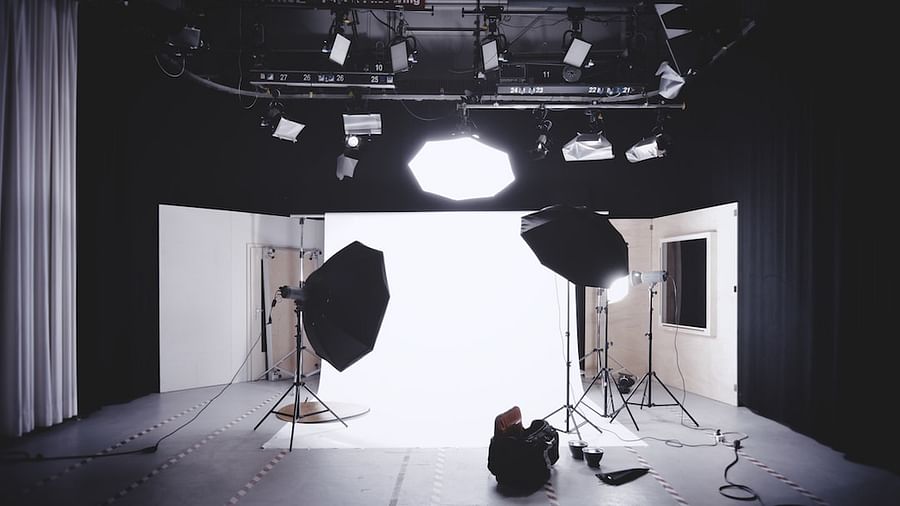 Professional product photography setup with camera and lighting for blog reviews