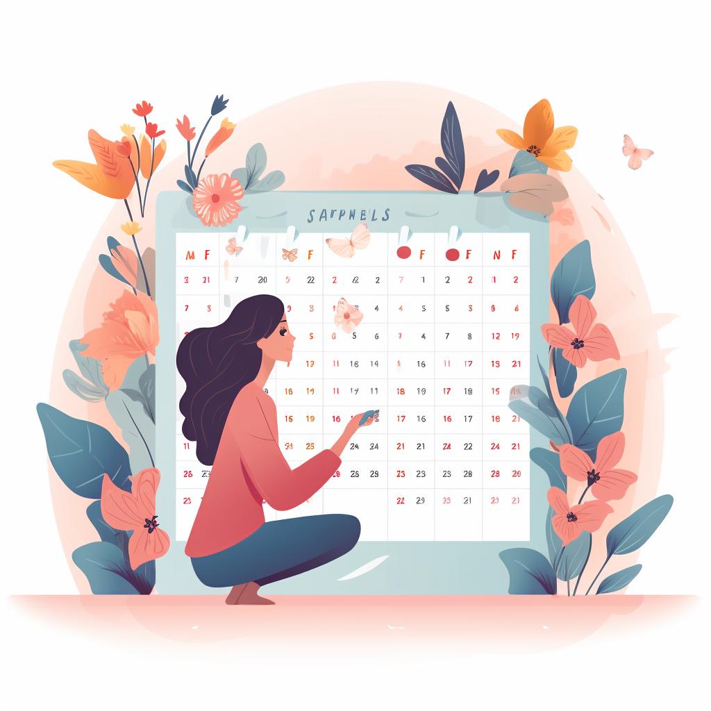 A content calendar with beauty blog post ideas