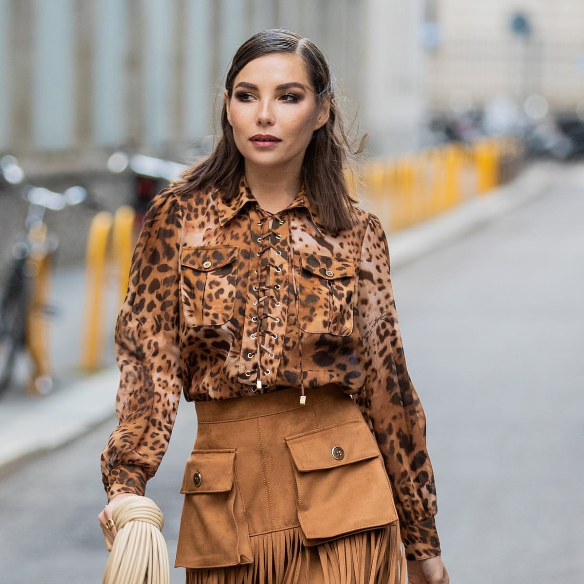 Russian fashion blogger showcasing her unique style